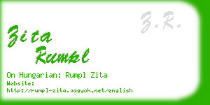 zita rumpl business card